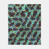 白と茶色のモルモット抽象芸術パターン フリースブランケット (正面)