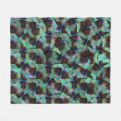 白と茶色のモルモット抽象芸術パターン フリースブランケット (正面(横))