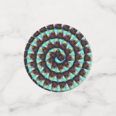 白と茶色の丸いモルモット柄 コンフェッティ (スモール正面)