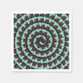 白と茶色の丸いモルモット柄 スタンダードカクテルナプキン (正面)