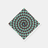 白と茶色の丸いモルモット柄 スタンダードカクテルナプキン (角)