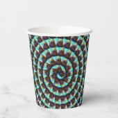 白と茶色の丸いモルモット柄 紙コップ (裏面)