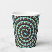 白と茶色の丸いモルモット柄 紙コップ (正面)