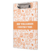 白と茶色の建築設計図エンジニア クリップボード (左)