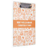 白と茶色の建築設計図エンジニア クリップボード (右)