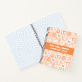 白と茶色の建築設計図エンジニア ノートブック (内部)