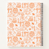 白と茶色の建築設計図エンジニア ノートブック (裏面)