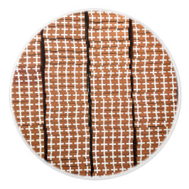 白と茶色の抽象芸術 セラミックノブ