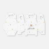 白と茶色の水色かわいい赤ちゃんシャワー フェイバーボックス (折り畳みなし)