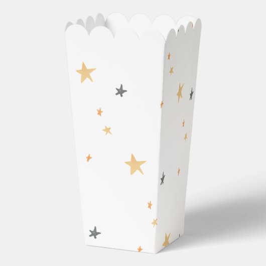 白と茶色の水色かわいい赤ちゃんシャワー フェイバーボックス (裏面)