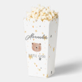 白と茶色の水色かわいい赤ちゃんシャワー フェイバーボックス (はじけた状態)