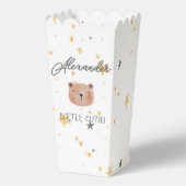 白と茶色の水色かわいい赤ちゃんシャワー フェイバーボックス (正面)