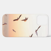 白と茶色の鳥の群れ Case-Mate iPhoneケース (裏面 (横))