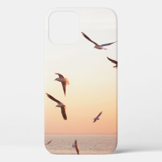 白と茶色の鳥の群れ Case-Mate iPhoneケース (裏面)