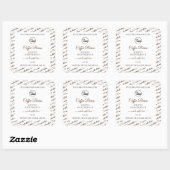 白と茶色のWordクラウド製品ラベルのロゴの追加 スクエアシール (シート)