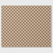 白と茶色市松模様に ラッピングペーパー (フラット)