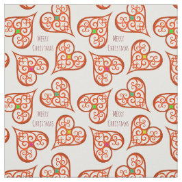 白と赤いハートエレガントはboho chic旋回 ファブリック