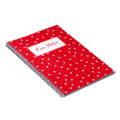 白と赤いハート ノートブック (右側)