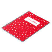 白と赤いハート ノートブック (左側)