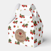 白と赤のイチゴ素朴の食品ギフト フェイバーボックス (裏面サイド)