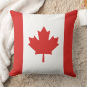 白と赤のカエデの葉カナダ国旗 クッション (ブランケット)