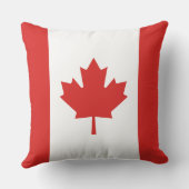 白と赤のカエデの葉カナダ国旗 クッション (裏面)