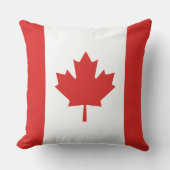 白と赤のカエデの葉カナダ国旗 クッション (正面)