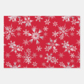 白と赤のクリスマス ラッピングペーパーシート (正面)