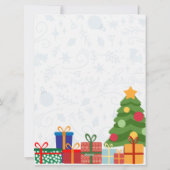 白と赤のシンプルクリスマス シーズンカード (裏面)