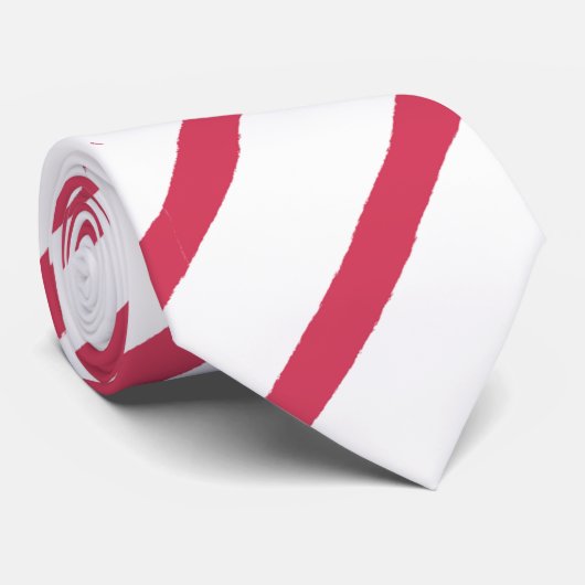 白と赤のストライプクリスマス ネクタイ (ロール)