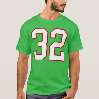 白と赤のスポーツナンバー32ジャージーユニフォームプレイ Tシャツ