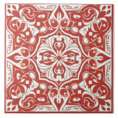 白と赤のセラミッ地中海のクタイル タイル (正面)