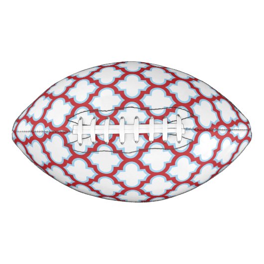 白と赤のトレリス、ラティス、クローバー アメリカンフットボール (正面)