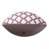 白と赤のトレリス、ラティス、クローバー アメリカンフットボール (回転270)