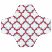 白と赤のトレリス、ラティス、クローバー サッカーボール (フラット)