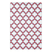 白と赤のトレリス、ラティス、クローバー ミニクリップボード (裏面)