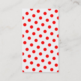 白と赤のドット柄 名刺
