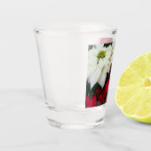 白と赤のポインセティアスIIクリスマスホリデー ショットグラス (左)