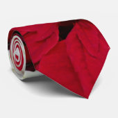 白と赤のポインセティアスIIクリスマスホリデー ネクタイ (ロール)