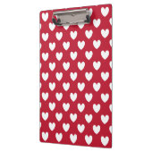 白と赤のポルカハート クリップボード (左)