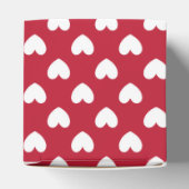 白と赤のポルカハート フェイバーボックス (上部)