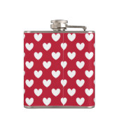 白と赤のポルカハート フラスク (裏面)