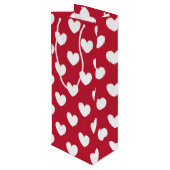 白と赤のポルカハート ワインギフトバッグ (裏面アングル)