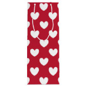 白と赤のポルカハート ワインギフトバッグ (裏面)