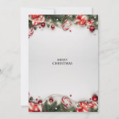 白と赤のモダンなミニマリストパーティー招待状 招待状 (裏面)