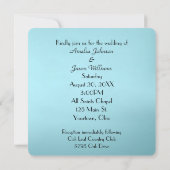 白と赤のユリのウェディング 招待状 (裏面)