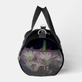 白と赤のユリのパーソナライズされた花 ダッフルバッグ (右)