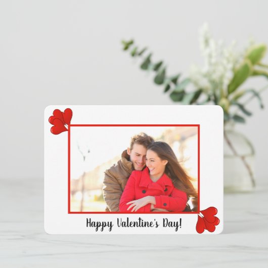 白と赤の写真と赤いハートの風船 シーズンカード (スタンド正面)