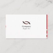 白と赤の名刺12パック100 名刺 (裏面)