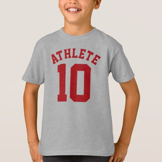 白と赤の子供 | Sports Jerseyデザイン Tシャツ (正面)